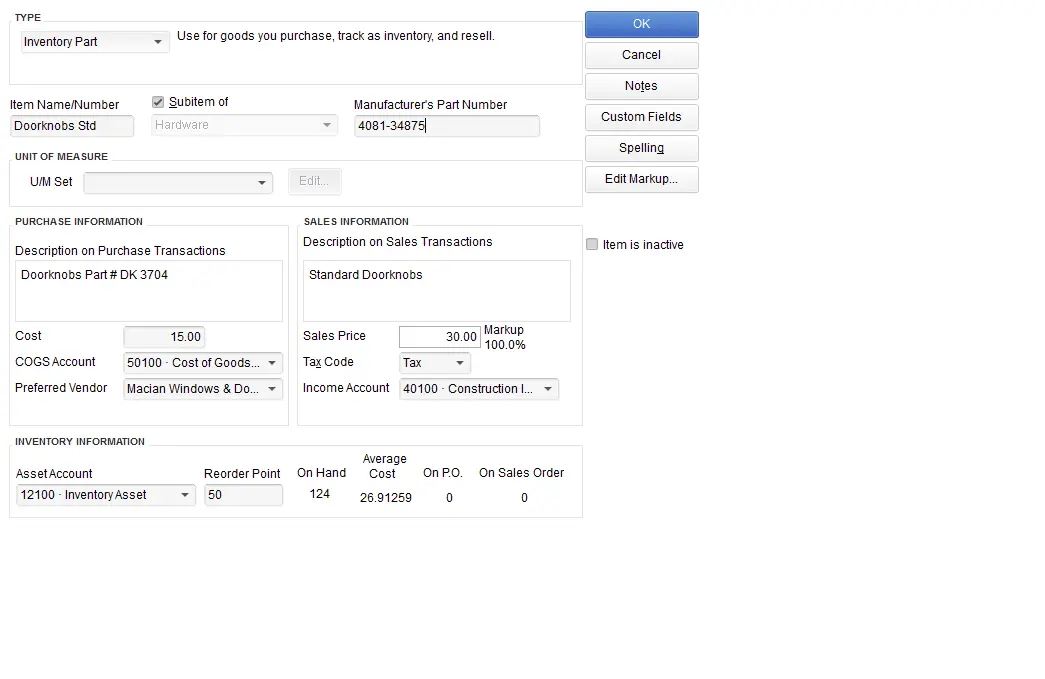 Track Manufacturer's Part Number for Purchasing and Vendors - Minding My Books