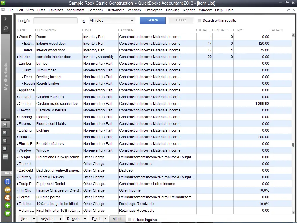 Track of Parts or Service Items for Purchasing and Vendors - Minding My Books