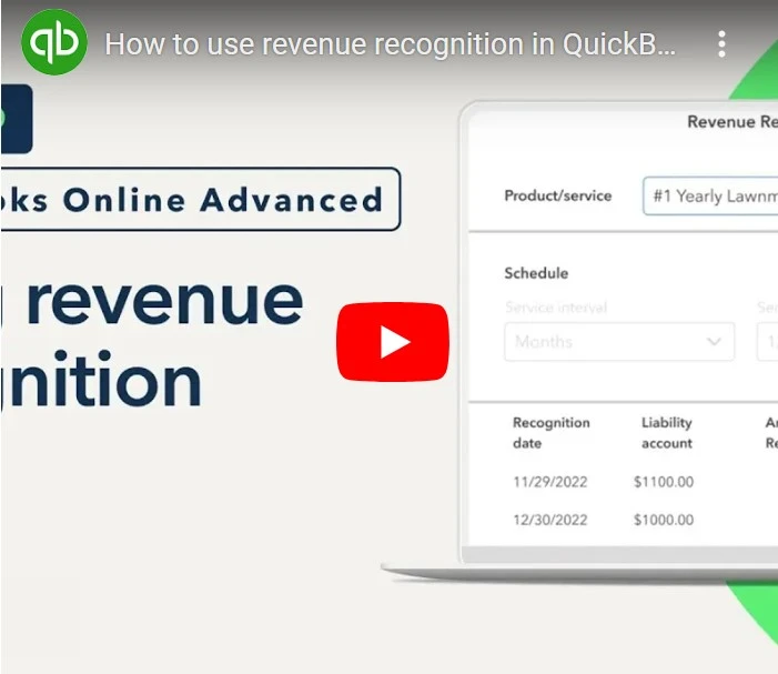 Quickbooks Online to revenue recognition - Minding My Books